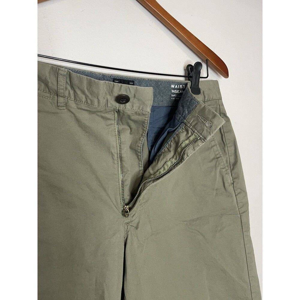 JCrew Men's 30/9 Olive Green Chino Shorts Cotton Blend - Picture 4 of 9